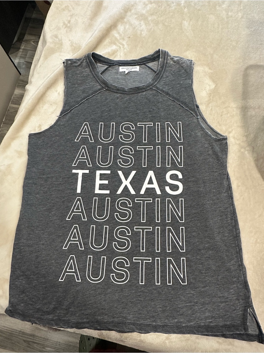 Grayson Threads Charcoal Muscle Tank - Gray Wash